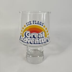 SIX FLAGS GREAT ADVENTURE AMUSEMENT PARK JACKSON NJ GLASS SOUVENIR MUG‎